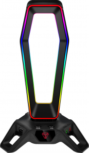Yenkee RGB fejhallgató állvány USB hub-bal és hangkártyával (YHB 3000)